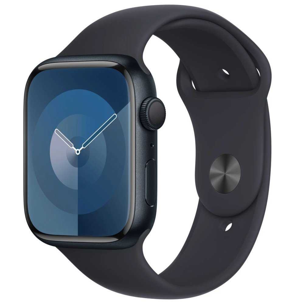 Apple Watch Series 9 41mm Temně inkoustový hliník s temně inkoustovým sportovním řemínkem S/M