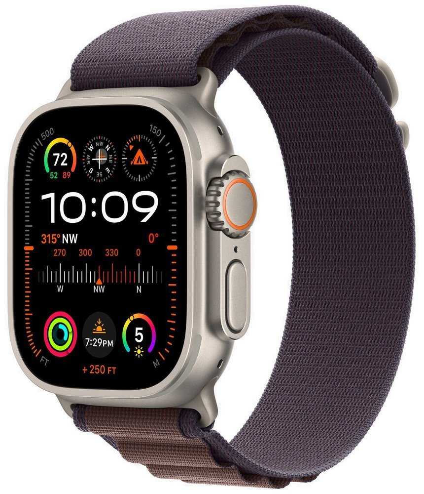 Apple Watch Ultra 2 GPS + Cellular 49mm titanové pouzdro s indigo alpským tahem - L