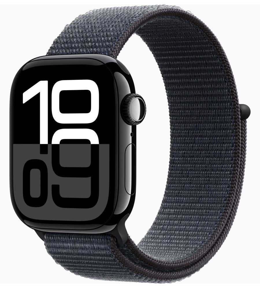 Apple Watch Series 10 GPS 42mm Klavírně černý hliník s inkoustovým provlékacím řemínkem