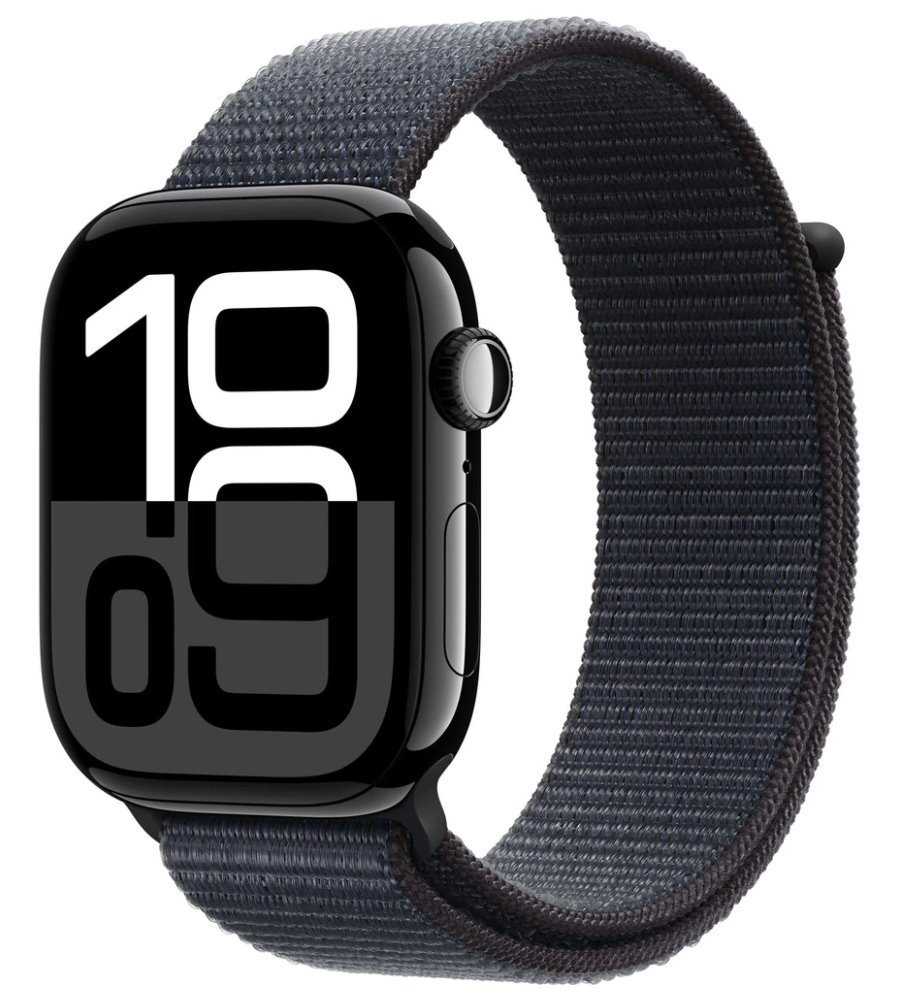 Apple Watch Series 10 GPS 46mm Klavírně černý hliník s inkoustovým provlékacím řemínkem