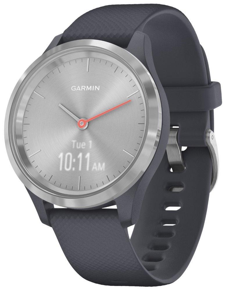 GARMIN chytré elegantní fitness hodinky vivomove3S Sport, Silver/Gray Band