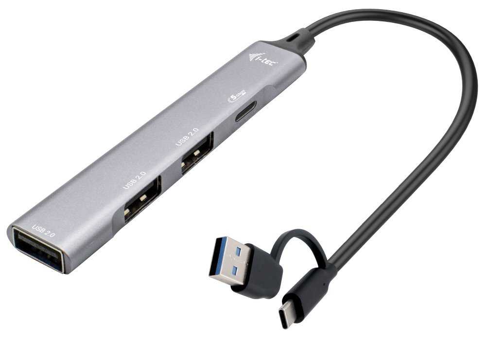 i-tec USB-A/USB-C Metal HUB/ 1x USB-C 3.1/ 3x USB 2.0/ kovový