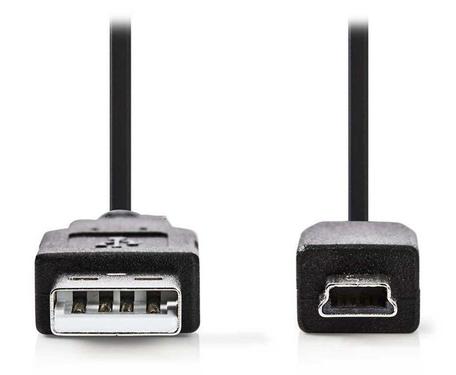 NEDIS kabel USB 2.0/ zástrčka USB-A - 5pinová zástrčka mini USB/ černý/ 5m