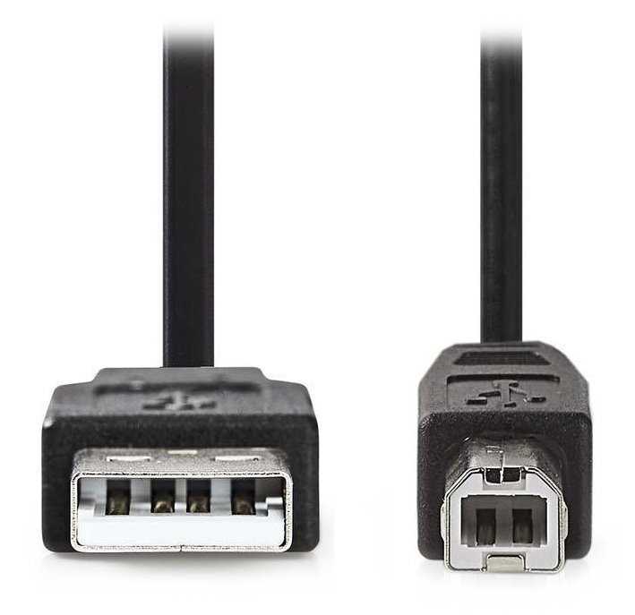 NEDIS kabel USB 2.0/ zástrčka USB-A - zástrčka USB-B/ k tiskárně apod./ černý/ 2m