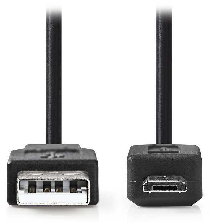 NEDIS kabel USB 2.0/ zástrčka USB-A - zástrčka micro-B/ černý/ bulk/ 2m
