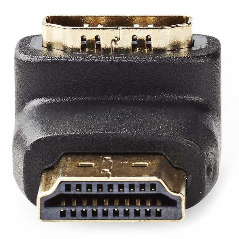 NEDIS adaptér HDMI™/ konektory 90° úhlový HDMI™ – HDMI™ vstup/ černý