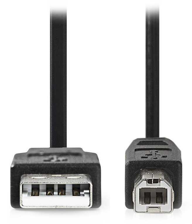 NEDIS kabel USB 2.0/ zástrčka USB-A - zástrčka USB-B/ k tiskárně apod./ černý/ bulk/ 2m