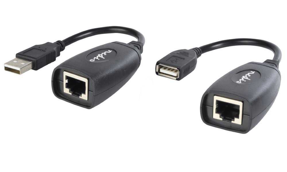 NEDIS prodlužovací aktivní kabel USB 2.0/ přes UTP/ zástrčka A - zásuvka A/ vzdálenost 50m/ černý