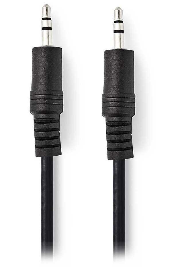 NEDIS stereo audio kabel s jackem/ zástrčka 3,5 mm - zástrčka 3,5 mm/ černý/ 2m