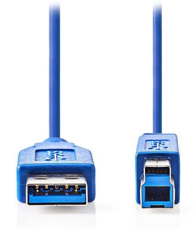 NEDIS kabel USB 3.2/ zástrčka USB-A - zástrčka USB-B/ k tiskárně apod./ modrý/ 3m