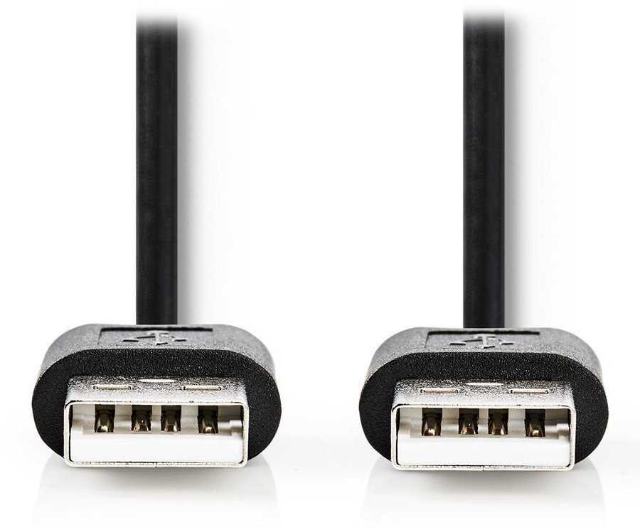 NEDIS kabel USB 2.0/ zástrčka USB-A - zástrčka USB-A/ černý/ bulk/ 3m