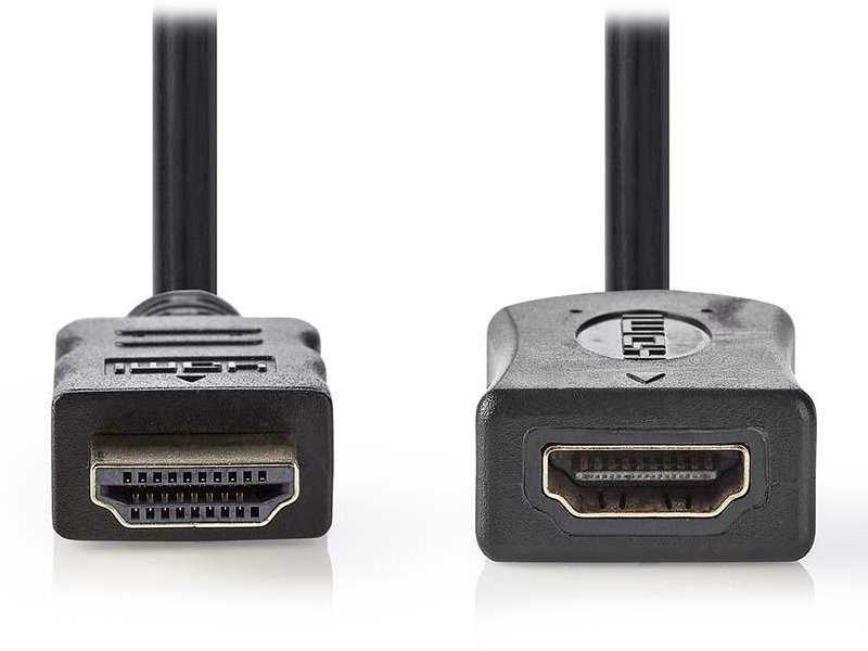 NEDIS High Speed prodlužovací HDMI 1.4 kabel s ethernetem/ 4K@30Hz/ zlacené konektory HDMI-HDMI/ černý/ 2m