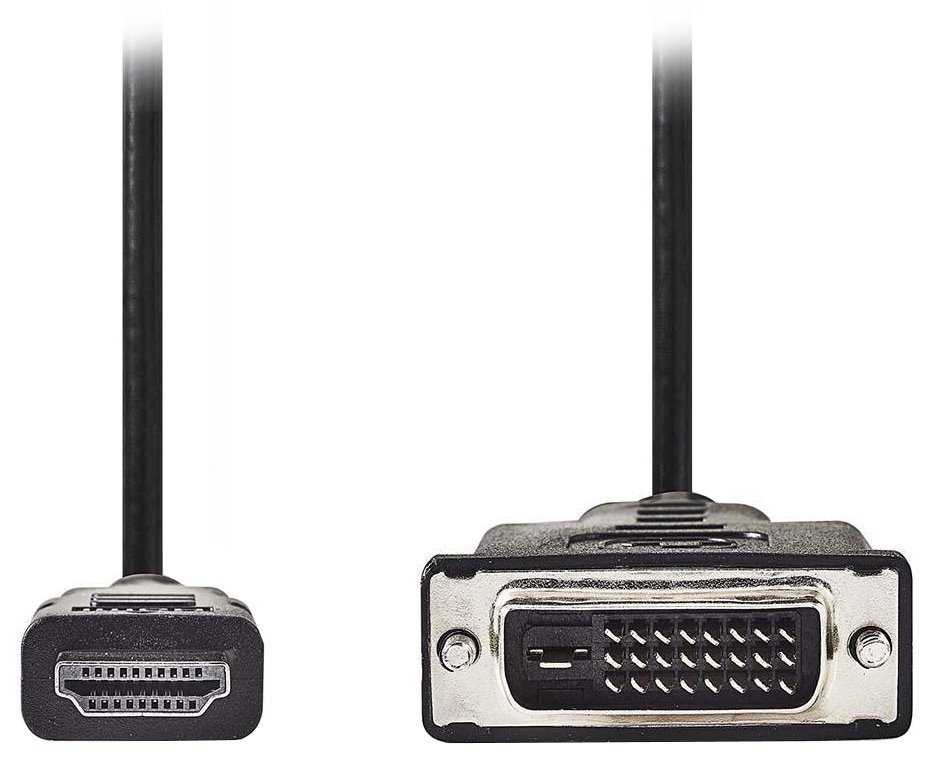 NEDIS kabel HDMI/ konektor HDMI zástrčka - 24 + 1-pinová zástrčka DVI-D/ černý/ blistr/ 3m