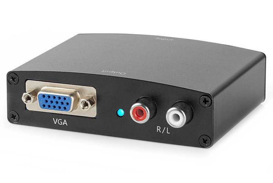 NEDIS převodník HDMI na VGA/ 2x RCA/ černý