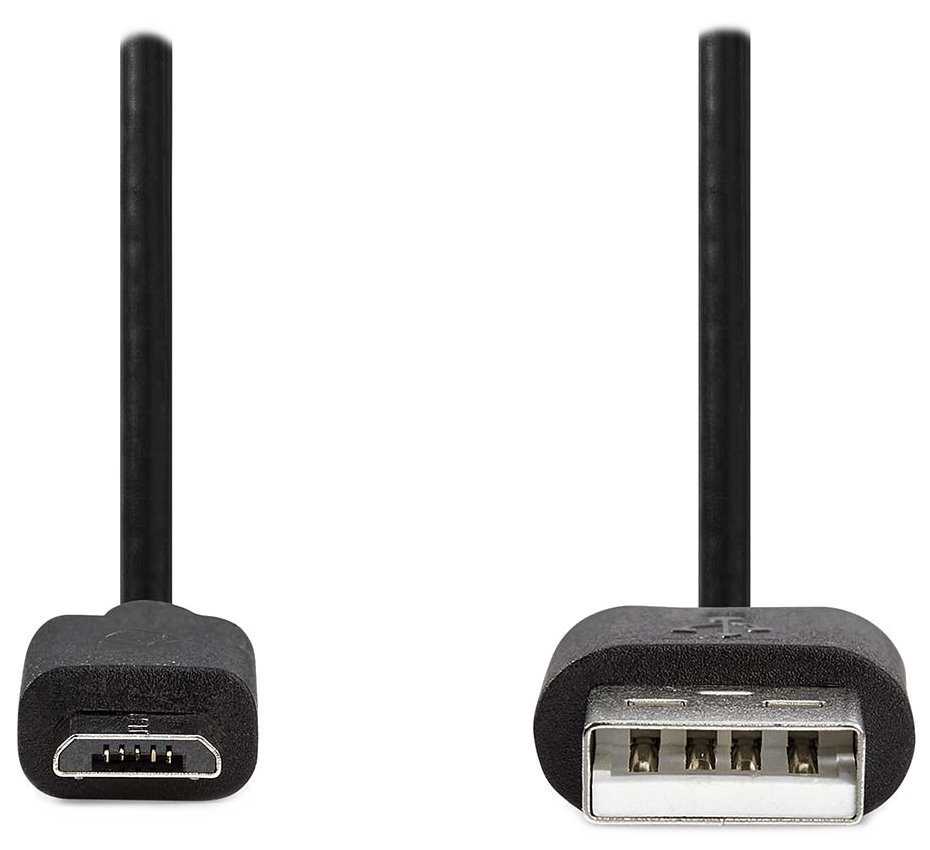 NEDIS kabel USB 2.0/ zástrčka USB-A - zástrčka micro-B/ černý/ bulk/ 3m