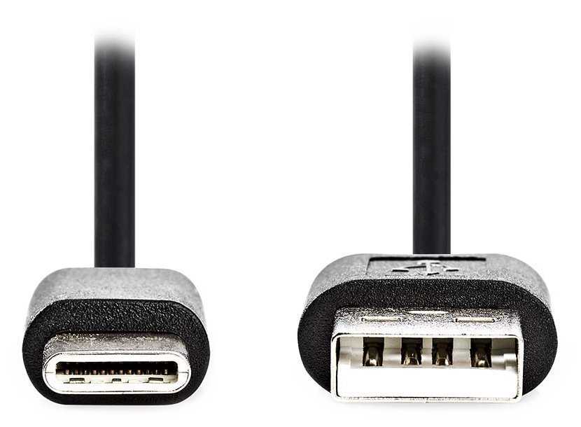 NEDIS kabel USB 2.0/ zástrčka USB-C - zástrčka USB-A/ černý/ bulk/ 3m