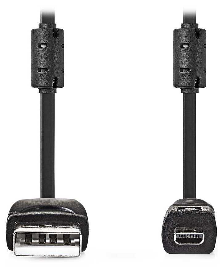 NEDIS kabel USB 2.0/ zástrčka USB-A - zástrčka UC-E6 8-Pins/ pro fotoaparát Panasonic, Fujitsu, Kodak/ černý/ bulk/ 2m