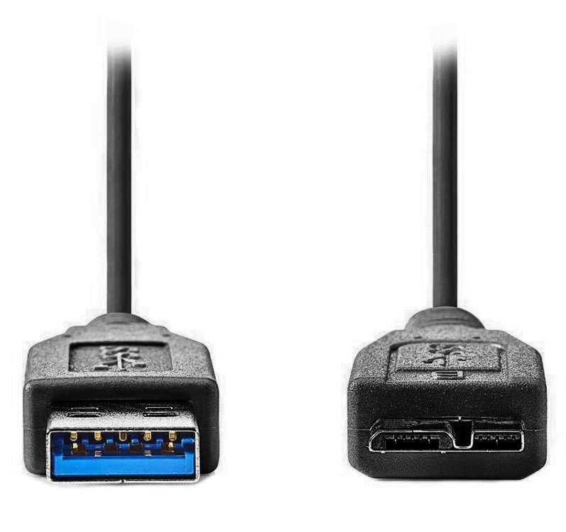NEDIS kabel USB 3.0/ zástrčka USB-A - zástrčka USB-Micro B/ černý/ bulk/ 1m