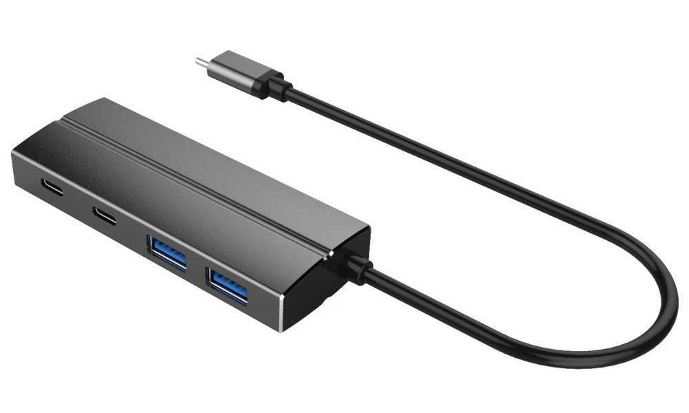 PremiumCord USB Hub 10G SuperSpeed / USB-C /  2x USB-A 3.1 + 2x USB-C 3.1