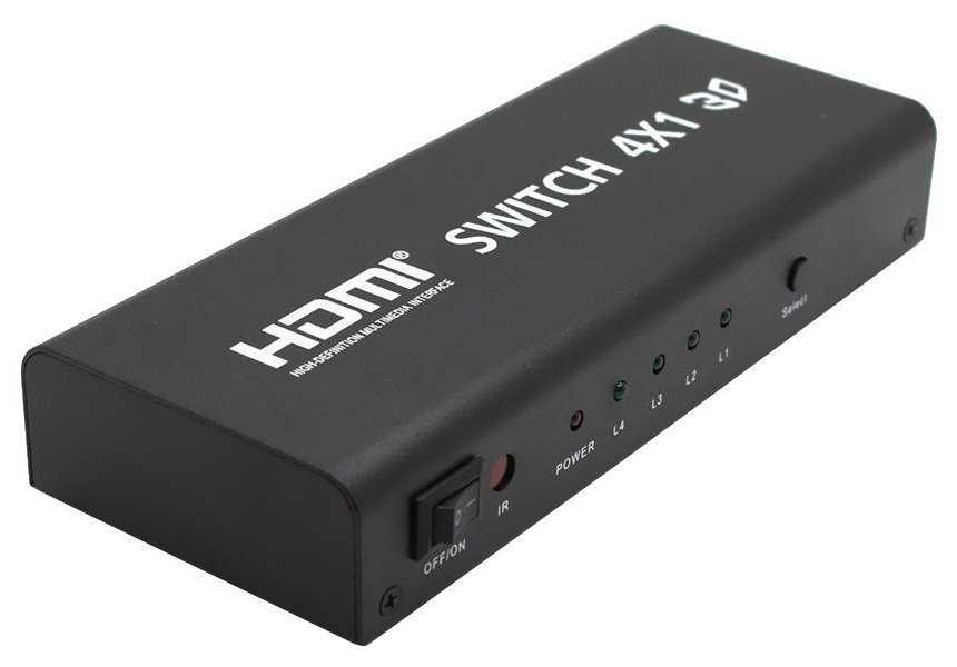 PremiumCord HDMI switch 4:1 / dálkové ovladání / s napájecím adaptérem