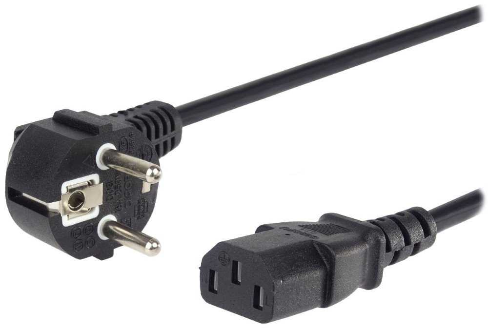 PremiumCord Kabel síťový 230V k počítači 1m