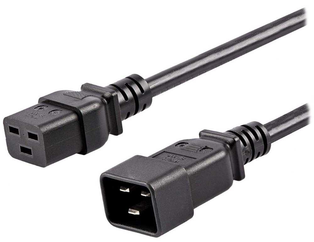 PremiumCord Kabel síťový prodlužovací  230V 16A 3m, konektory IEC 320 C19 - IEC 320 C20