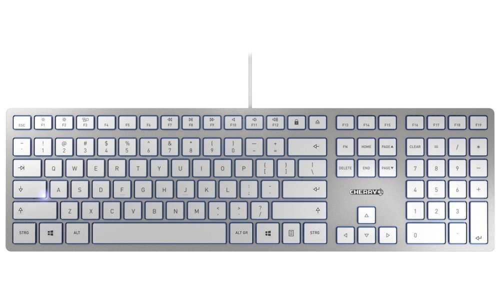 CHERRY klávesnice KC 6000 Slim EU layout stříbrná