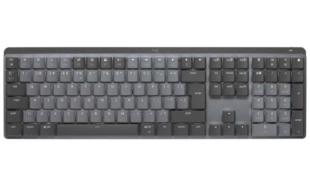 Logitech klávesnice MX Mechanical US - tactile/ bezdrátová/ Bluetooth/ USB-C/ US layout/ grafitová