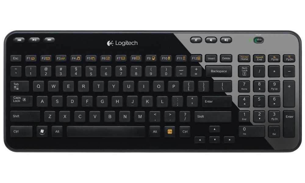Logitech klávesnice K360 / Bezdrátová/ 2.4GHz/ USB přijímač/ UK/ Černá