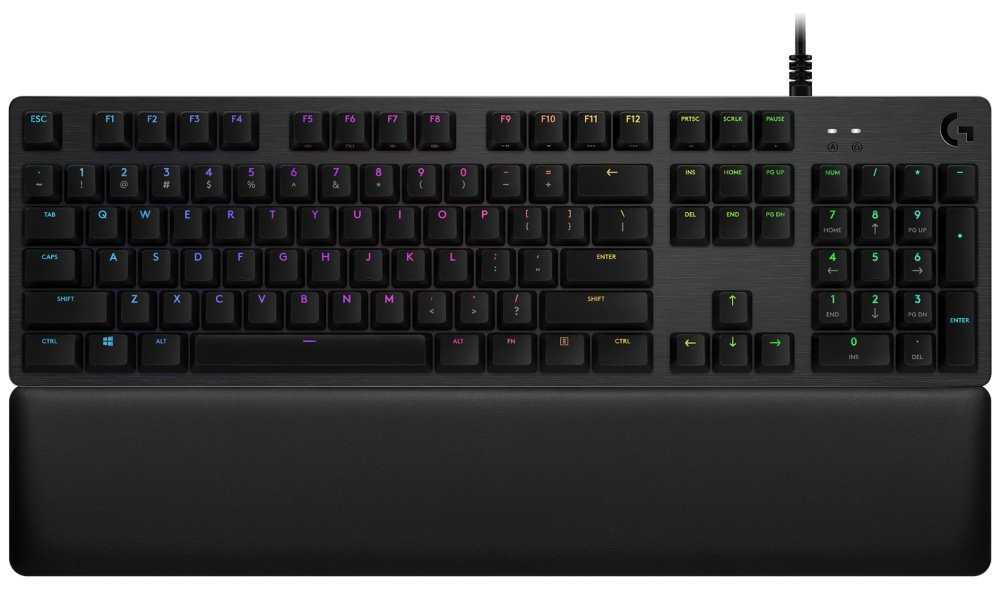 Logitech herní klávesnice G513 LIGHTSYNC RGB/ mechanická/ GX Brown/ USB/ US layout/ Carbon