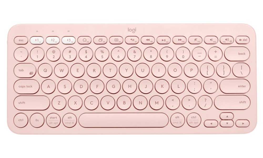 Logitech klávesnice K380 / Bezdrátová/ Bluetooth/ US layout/ růžová