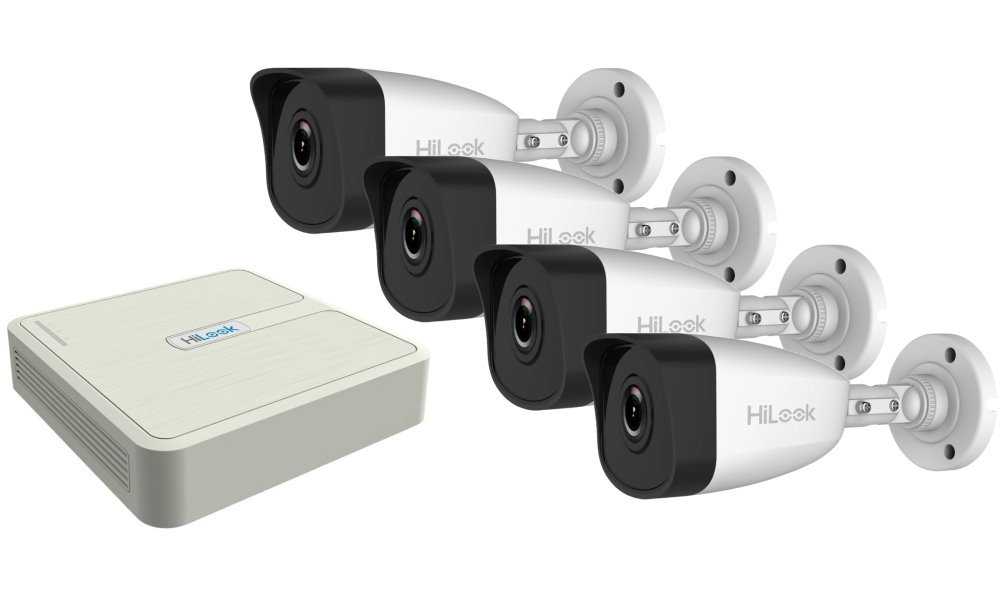 HiLook KIT bullet/ 1x NVR-104H-D/4P(C)/ 4x IP kamera IPC-B140H(C)