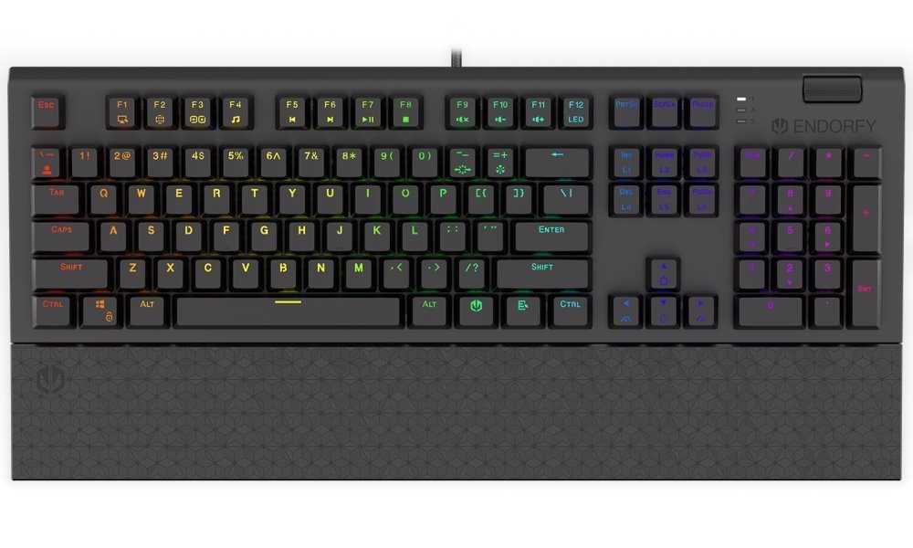 Endorfy herní klávesnice Omnis Kailh BR RGB / USB / brown switch / drátová /mechanická/US layout/černá RGB