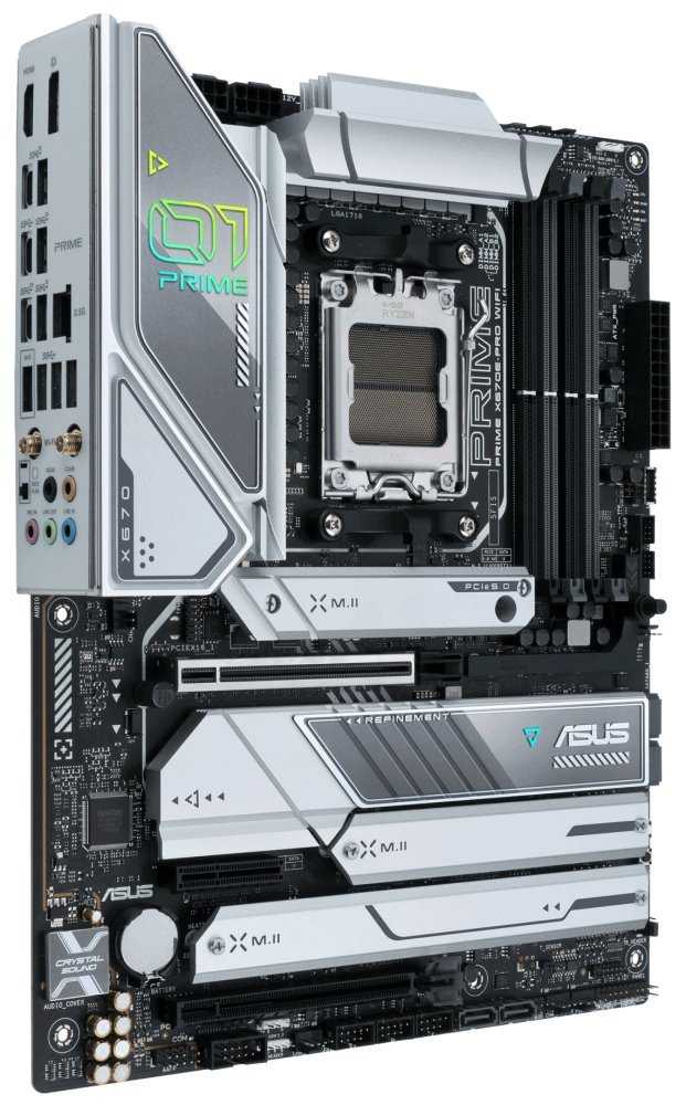 ASUS PRIME X670E-PRO WIFI / AMD X670 / AM5 / 4x DDR5 / 4x M.2 / HDMI / DP / USB-C / WiFi / ATX