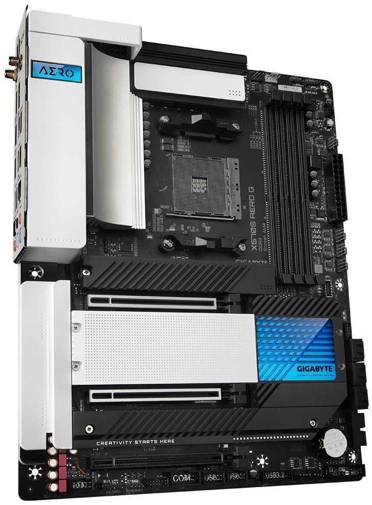 GIGABYTE X570S AERO G / AMD X570 / AM4 / 4x DDR4 / 4x M.2 / DP / HDMI / USB-C / WiFi / ATX