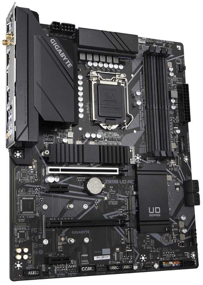 GIGABYTE Z590 UD AC / Intel Z590 / LGA1200 / 4x DDR4 / 3x M.2 / DP / WiFi / ATX