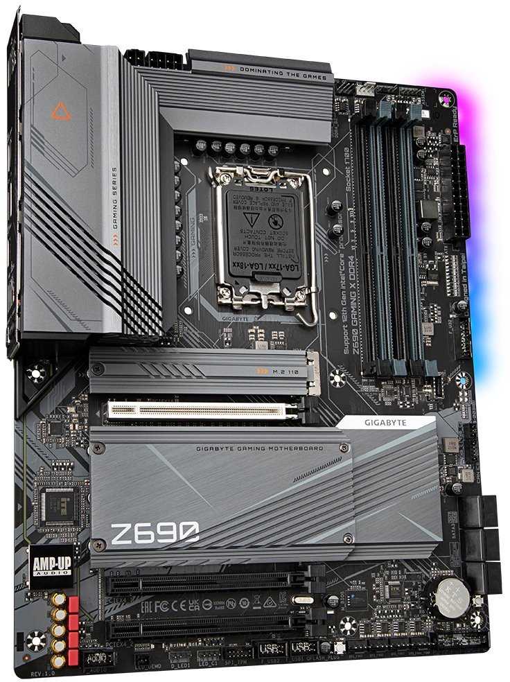 GIGABYTE Z690 GAMING X DDR4 / LGA1700 / Intel Z690 / 4x DDR4 / 4x M.2 / HDMI / DP / USB-C / ATX