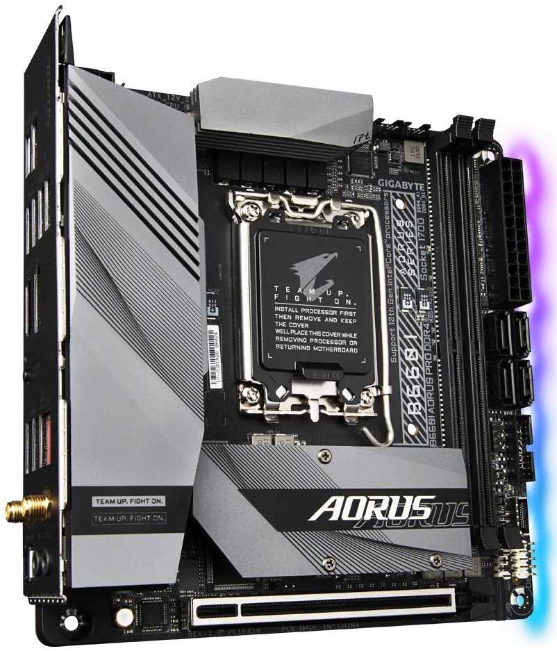 GIGABYTE B660I AORUS PRO DDR4 / Intel B660 / LGA1700 / 2x DDR4  / M.2 / DP / HDMI / WiFi / Mini-ITX