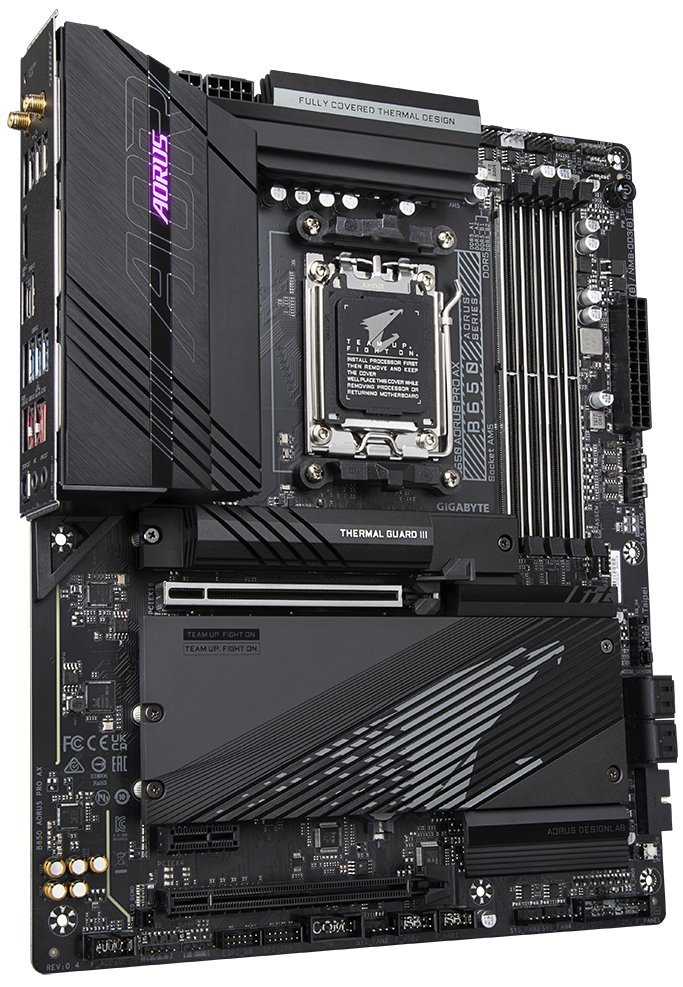 GIGABYTE B650 AORUS PRO AX / AMD B650 / AM5 / 4x DDR5 / 3x M.2 / USB-C / HDMI / WiFi / ATX
