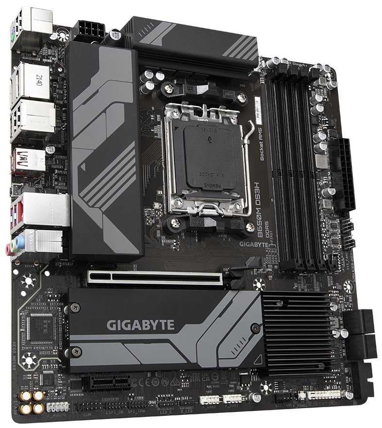 GIGABYTE B650M DS3H / AMD B650 / AM5 / 4x DDR5 / 2x M.2 / USB-C / HDMI / 2x DP / mATX