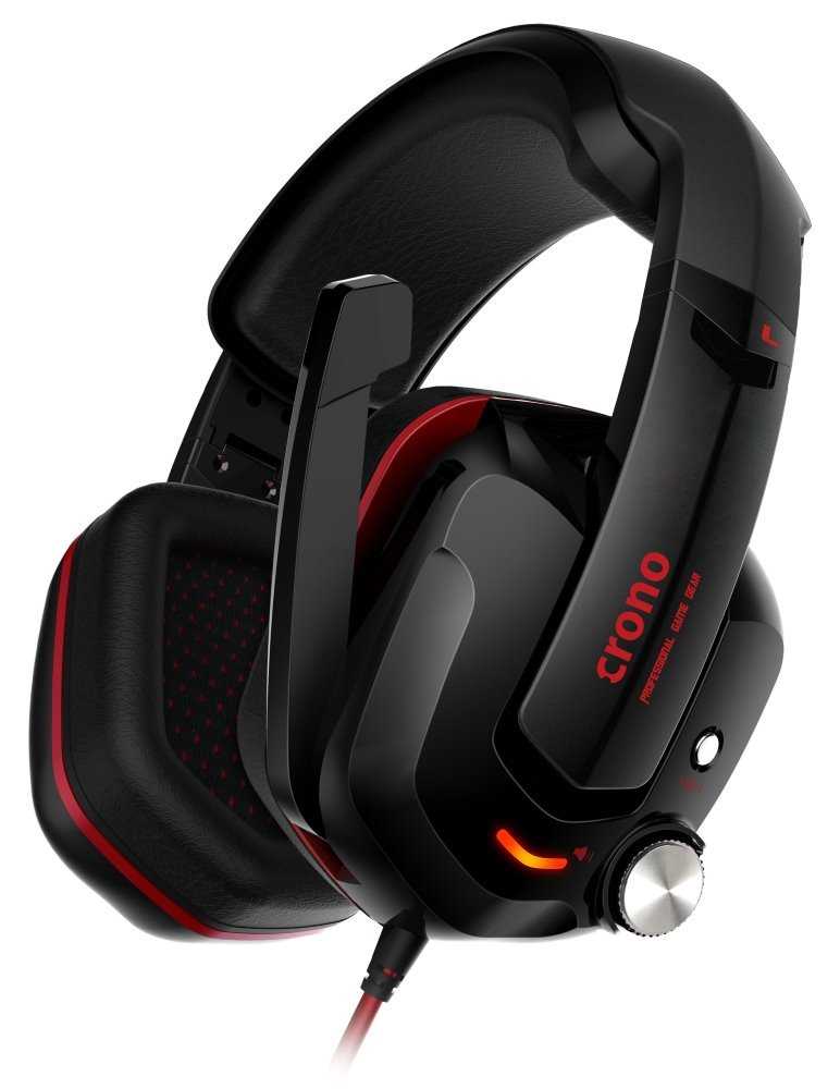 CRONO headset Atropos/ gaming/ drátová sluchátka + mikrofon/ 7.1 zvukový efekt/ USB/ 95 dB/ černý