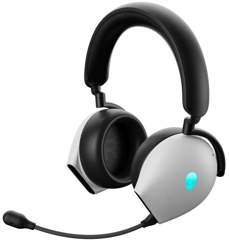 DELL AW920H/ Alienware Tri-Mode Wireless Gaming Headset/ bezdrátová sluchátka s mikrofonem/ stříbrný