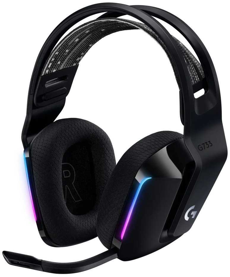 Logitech herní sluchátka G733 LIGHTSPEED Wireless RGB Gaming Headset, EMEA, black