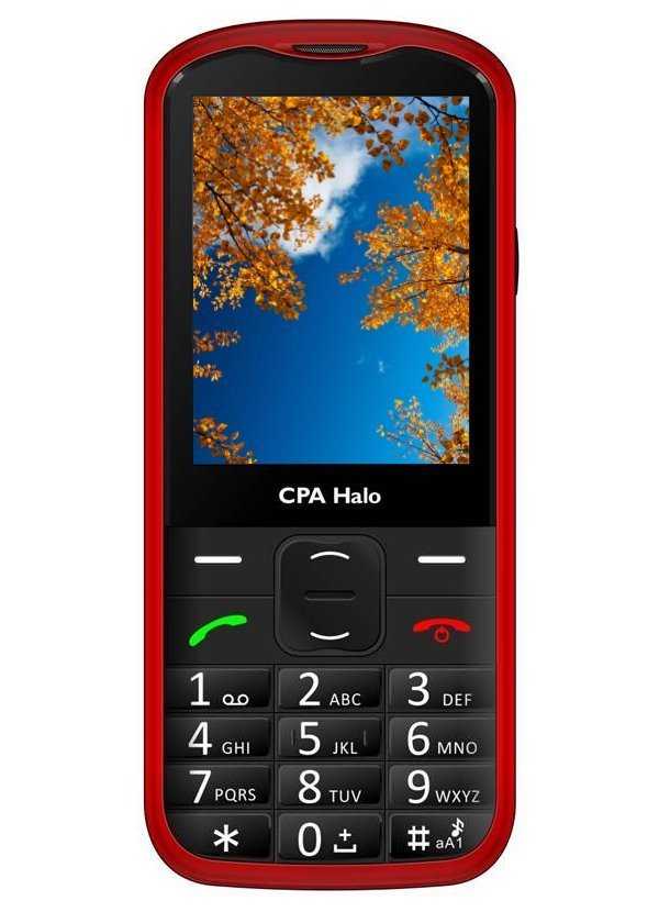 CPA HALO 18 červený   nabíjecí stojánek/ pro seniory/ 2,8" barevný display/ FM rádio