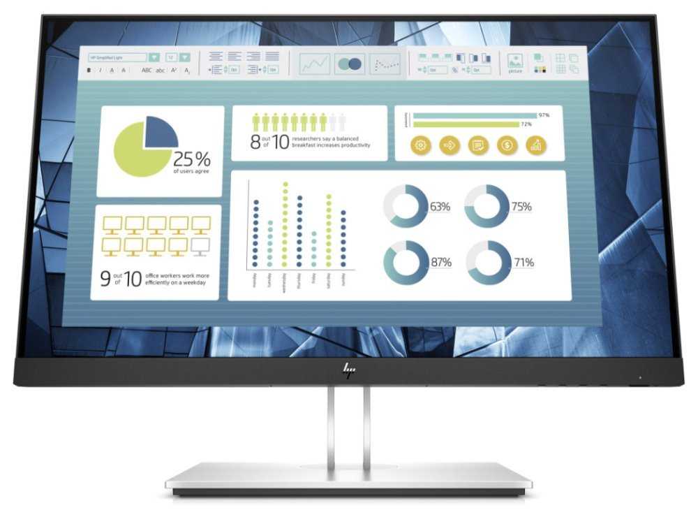 HP E22 G4 21,5"/ 1920x1080/ IPS/ 5ms/ 250 cd/m2/ VGA/ HDMI/ DP/ USB/ matný/ Stříbrný