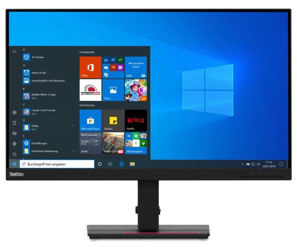 Lenovo T27h-2L/ 27" IPS / 16:9/ 2560 x 1440 QHD/ 350cd/m2/ 1000:1 / 4ms/ HDMI/ DP/ USB/ USB-C/ PIVOT/ VESA/ černý