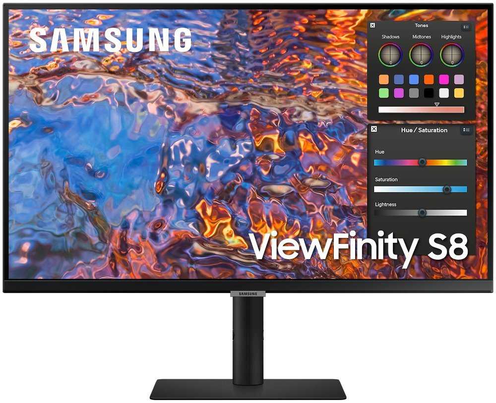 Samsung ViewFinity S80PB/ 27"/ 3840x2160/ IPS/ 5 ms/ 350 cd/m2/ DP/ HDMI/ USB/ LAN/ VESA/ PIVOT/ černý