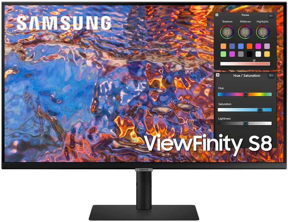Samsung ViewFinity S80PB/ 32"/ 3840x2160/ IPS/ 5 ms/ 350 cd/m2/ DP/ HDMI/ USB/ LAN/ VESA/ PIVOT/ černý