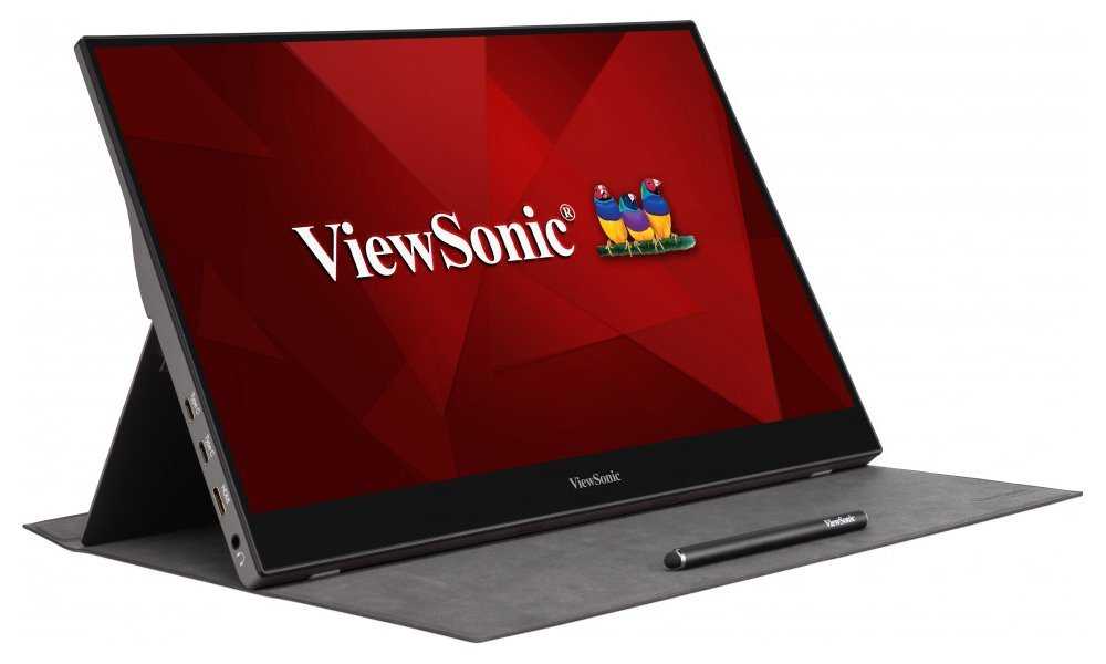 ViewSonic TD1655 - přenosný/ 15,6" Touch/ IPS/ 16:9/ 1920x1080/ 6,5ms/ 250cd/m2/ miniHDMI/ 2xUSB-C/ integ. stojan/ repro