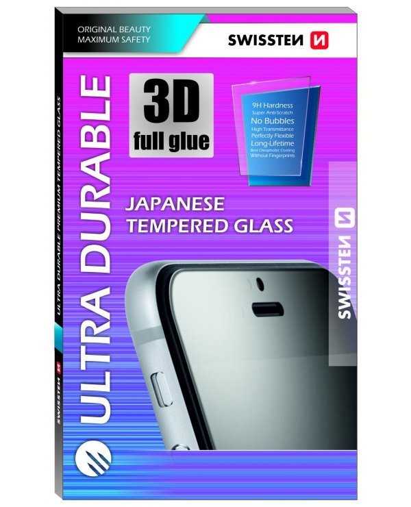 Swissten sklo Ultra Durable 3D FullGlue Glass pro iPhone 6/6s černé